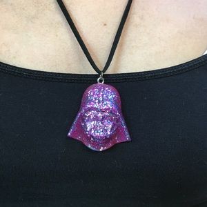 Sparkly Darth Vader Necklace